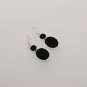 9gm TRENDY DAILY WEAR ! BLACK ONYX DESIGNER FASHION JEWELRY SILVER EARRING E634