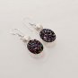 11gm DAZZLING TITANIUM DRUSY- PEARL FASHION JEWELRY SILVER EARRING XMASGIFT E641