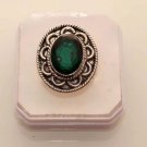 9gm VINTAGE LOOK DARK GREEN AMETHYST JEWELRY SILVER RING SIZE11 R14