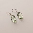 8gm COOL! HYDRO LIGHT GREEN TOPAZ FASHION  JEWELRY SILVER EARRING E163