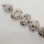 49gm BEAUTIFUL DALMATION AGATE GEMSTONE FASHION JEWELRY SILVER BRACELET B675