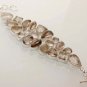 57gm AMAZING ! GOLDEN RUTILE DESIGNER FASHION JEWELRY SILVER BRACELET B728