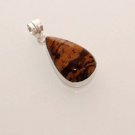 AMAZING ! BROWN JASPER GEMSTONE DAILY WEAR FASHION JEWELRY SILVER PENDANT P251