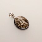 BEAUTIFUL ! SPOT JASPER GEM STONE DAILY WEAR FASHION JEWELRY SILVER PENDANT P283