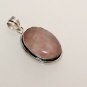 ROMANTIC ! ROSE QUARTZ GEM STONE FASHION JEWELRY SILVER PENDANT P308