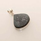 TITANIUM DRUZY GEMSTONE FASHION JEWELRY SILVER PENDANT P163