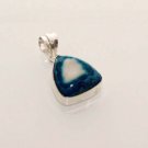 COOL ! BLUE DRUZY GEMSTONE FASHION JEWELRY SILVER PENDANT FOR HER P158