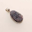DAZZLING TITANIUM DRUZY GEMSTONE WHOLE SALE LOT JEWELRY SILVER PENDANT P187