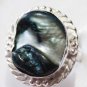 11gm BEAUTIFUL DEMANDING ABALONE SHELL FASHION JEWELRY SILVER RING SIZE9 R269