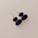 10gm BEAUTIFUL AFGAN LAPIS LAZULI GEMSTONE FASHION JEWELRY SILVER EARRING E520
