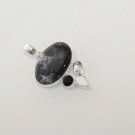 10gm DENDRITE OPAL-ONYX-CRYSTAL-SHELL GEM STONE JEWELRY SILVER PENDANT P183
