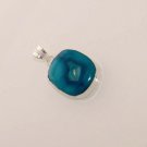 14gm HUGE ! BLUE SOLAR DRUZY GEM STONE FASHION JEWELRY SILVER PENDANT P138