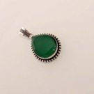 14gm GREEN ONYX GEM STONE DAILY WEAR FASHION JEWELRY SILVER PENDANT P137