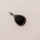 14gm BLACK ONYX GEM STONE FASHION JEWELRY SILVER PENDANT P121