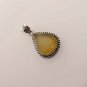 14gm YELLOW ONYX GEM STONE FASHION JEWELRY SILVER PENDANT P135