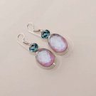 MYSTIC TOPAZ-SEA PEARL GEM STONE FASHION JEWELRY SILVER EARRINGS E482