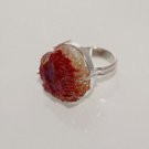 10gm FLOWER DRUSY GEMSTONE FASHION JEWELRY SILVER RING SIZE 8.5 R30