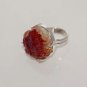 10gm FLOWER DRUSY GEMSTONE FASHION JEWELRY SILVER RING SIZE 8.5 R30