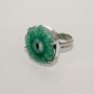 10gm GREEN CLUSTER DRUZY DAILY WEAR JEWELRY SILVER RING SIZE 7.5 R31