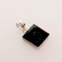8gm BLACK DRUSY GEM STONE FASHION JEWELRY SILVER PENDANT FOR PARTY P109