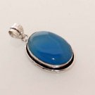 12gm BLUE AUSTRALIAN AGATE FASHION JEWELRY SILVER PENDANT P99