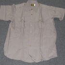 MEN'S SHIRT POLYESTER - TAUPE (SIZE: 18-18 1/2)