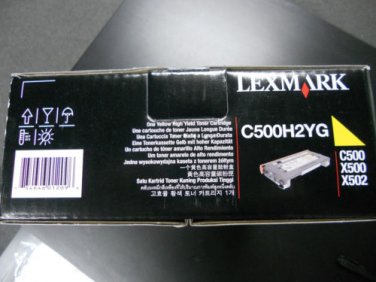 Lexmark C500H2YG Yellow High Yield Toner Cartridge