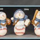 Baseball Snowmen