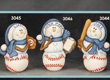 Baseball Snowmen