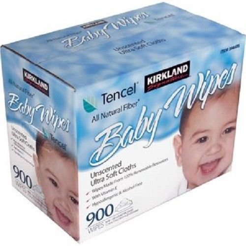 Kirkland Signature Baby Wipes - 900 (9 Packs Of 100) Count Tencel 