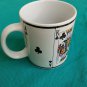 Trisa Coffee Mug poker PLAYING CARDS - Straight Flush / Black Clubs GOOD CONDITI
