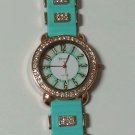 WOMENS GENEVA PLATINUM SILICONE /CRYSTALS BLING DESIGNER WATCH **PRICE DROP! !**