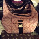 RALPH LAUREN Pink Signature Fabric/ Black Trim Handbag **Sale** Final Price Cut