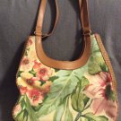FOSSIL Floral & Straw SATCHEL Handbag Hobo Purse