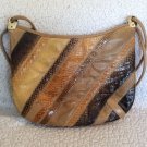 Varon Multi Color Genuine Snakeskin Hobo Shoulder Bag Purse