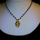 Cowrie Necklace( Gold & Garnet 01)