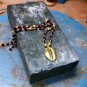 Cowrie Necklace( Gold & Garnet 01)