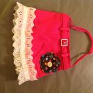 Pink girls mini skirt purse