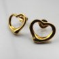 AUTHENTIC Tiffany Elsa Peretti Open Heart Earrings SPAIN 750 Y/G MEDIUM  SIZE