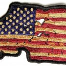 VINTAGE STYLE AMERICAN FLAG MOTORCYCLE BIKER LEATHER JACKET VEST PATCH