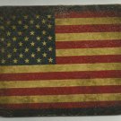 LEATHER VINTAGE STYLE AMERICAN FLAG MOTORCYCLE JACKET BIKER VEST MILITARY PATCH