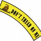 LG DONT TREAD ON ME UPPER TOP ROCKER MOTORCYCLE JACKET BIKER MILITARY BACK PATCH