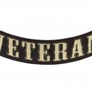 LARGE VETERAN BOTTOM LOWER ROCKER OD MOTORCYCLE JACKET BIKER MILITARY BACK PATCH