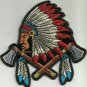 INDIAN CHIEF HEAD BATTLE AXES AND FEATHERS MOTORCYCLE JACKET VEST BIKER PATCH