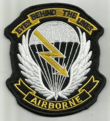 ARMY AIRBORNE (LRS) LONG RANGE SURVEILLANCE EYES BEHIND THE LINES MILITARY PATCH