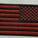 RED & BLACK REVERSED AMERICAN FLAG MOTORCYCLE JACKET BIKER VEST MILITARY PATCH RED & BLACK REVERSED AMERICAN FLAG MOTORCYCLE JACKET BIKER VEST MILITARY PATCH