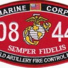 USMC "FIELD ARTILLERY FIRE CONTROL MAN" 0844 MOS MILITARY PATCH SEMPER FIDELIS