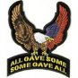 POW MIA UPWING EAGLE MOTORCYCLE BIKER LEATHER JACKET VEST MILITARY PATCH