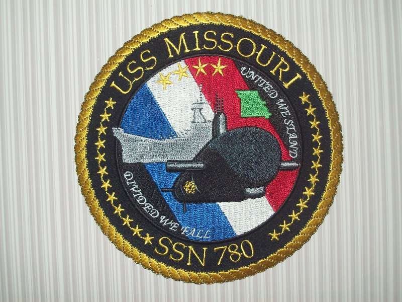 US NAVY USS MISSOURI SSN 780 MILITARY PATCH - VIRGINIA CLASS ATTACK ...