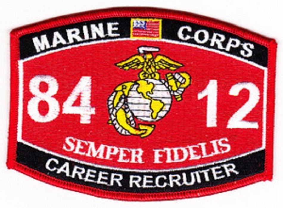 USMC "Career recruiter" 8412 mos military patch semper fidelis ma...